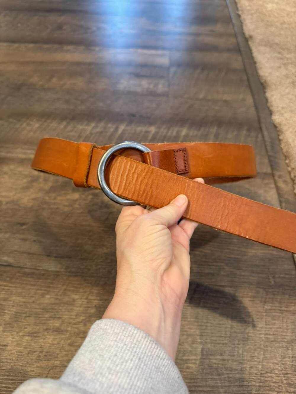 J. Jill Leather O-Ring Belt Burnished Tan - Women's Small/XSmall